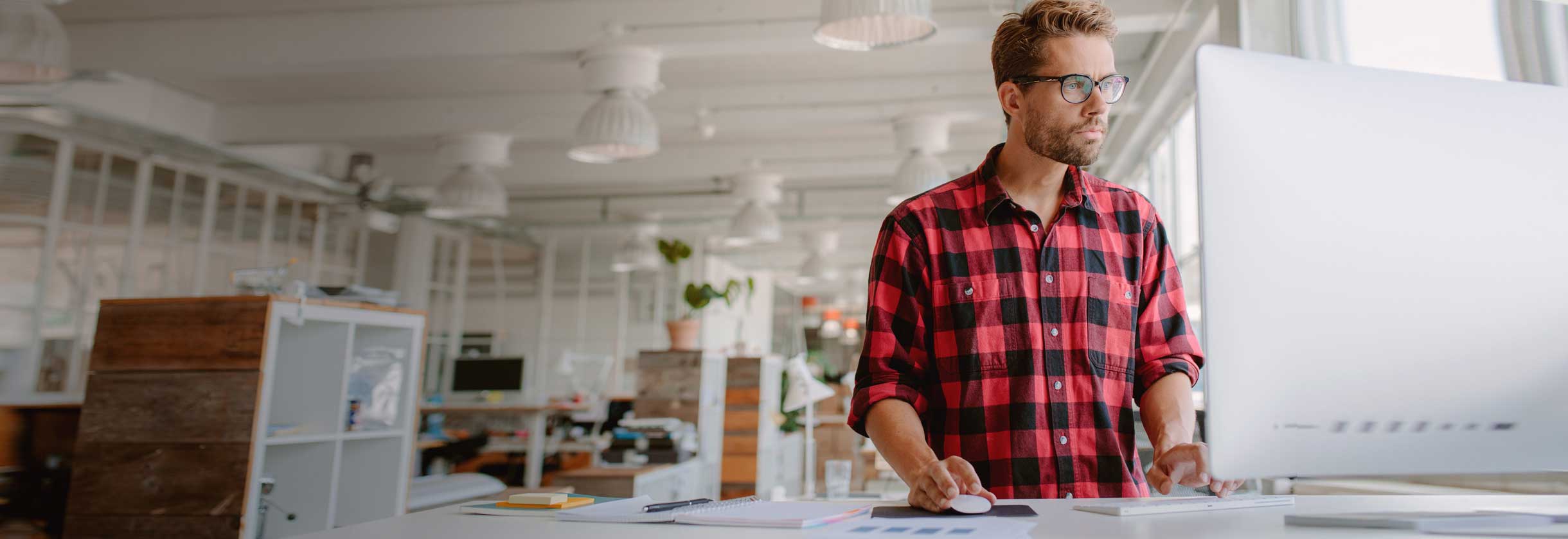 Small Business Owner looking at savings options